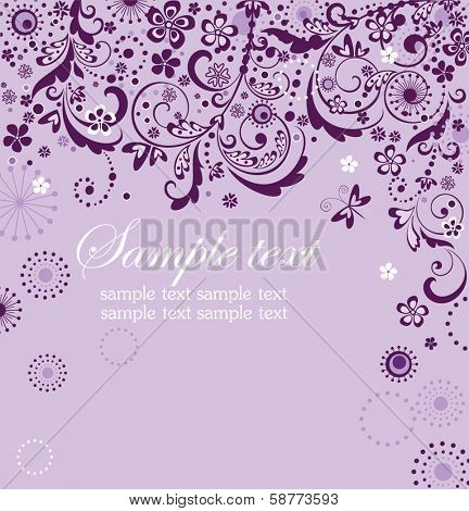 Vintage violet card
