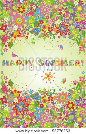 Summery colorful banner