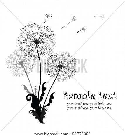 Background with dandelions