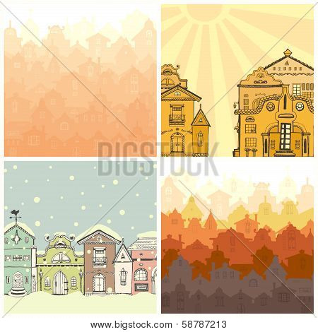 Set of house cards