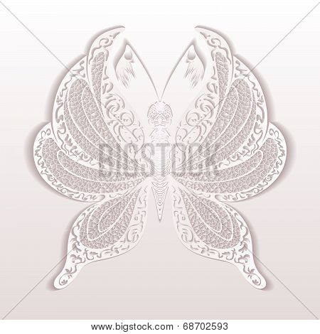 Vector paper butterfly illustration