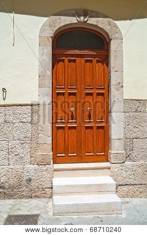 Wooden door. Altamura. Puglia. Italy.