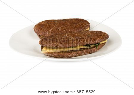 Two Rye Flatbred On A Plate