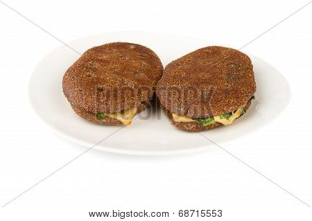 Two Rye Flatbred On A Plate