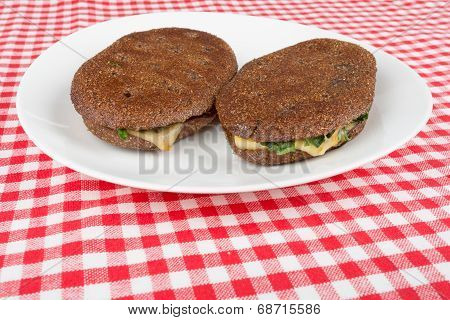 Two Rye Flatbred On A Plate
