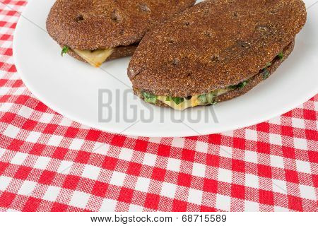 Two Rye Flatbred On A Plate