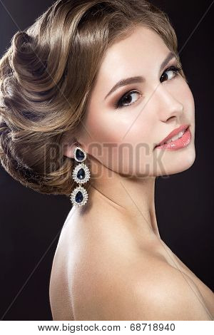 Beautiful blonde girl with perfect skin.