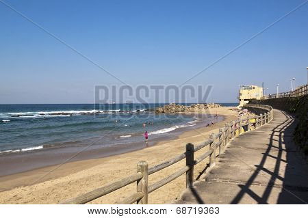View From Boardwalk At Umdloti Beach, Durban, South Africa