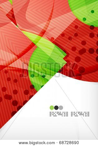 Semicircle geometric abstract composition with place for text