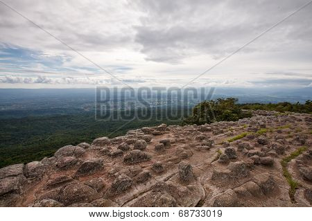 Laan Hin Pum Viewpoint at Phu Hin Rong Kla National Park, Phitsanulok, Thailand.