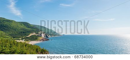 Panorama Of A Coastal Scene On The Cabot Trail