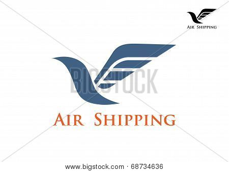 Air shipping symbol or emblem