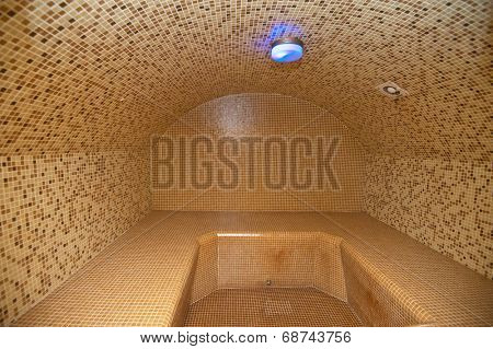 Turkish hamam with ceramic tile in roman style