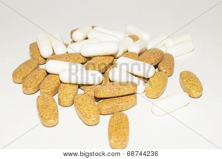 White And Brown Pills