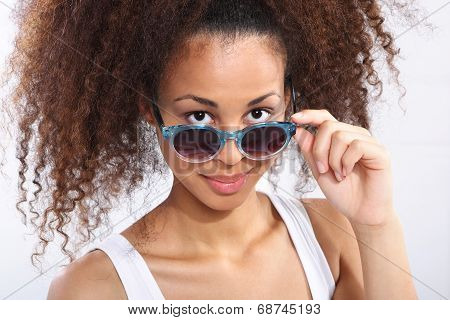 Dark skinned woman
