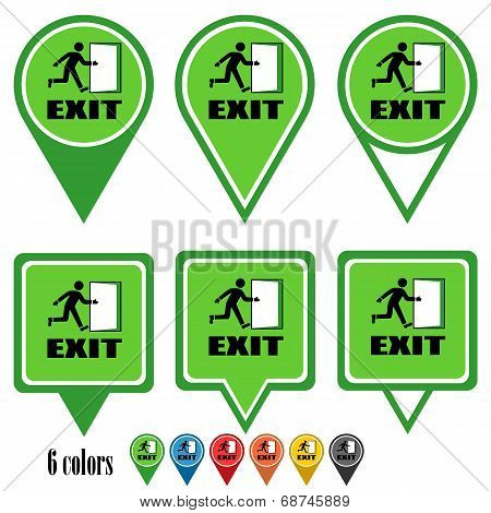 Exit flat navigation pins