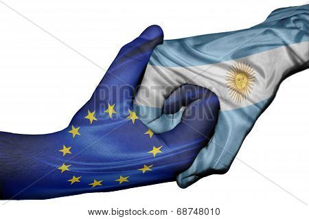 Handshake Between European Union And Israel