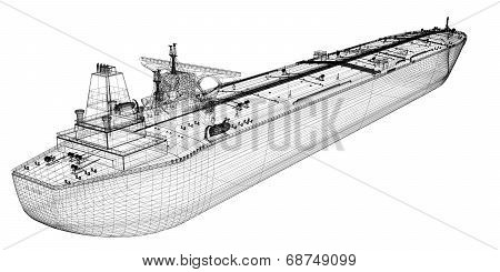 Tanker crude oil carrier ship