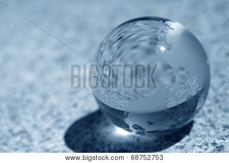 glass globe on water