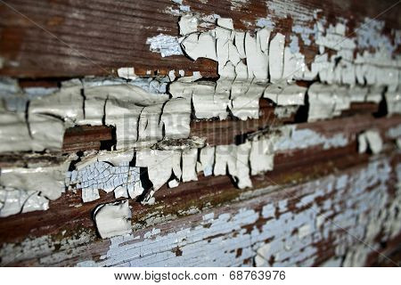 Old white paint on wood