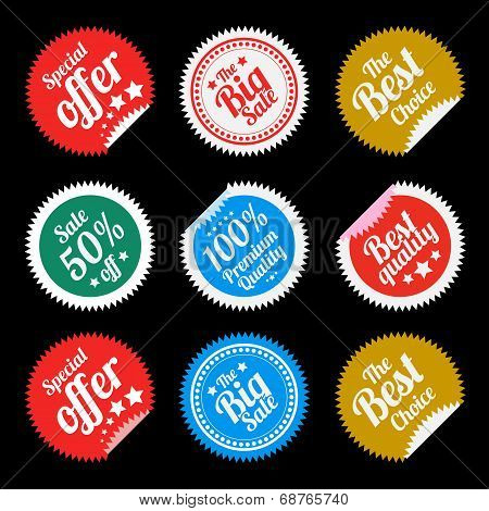 Sticker in flat style