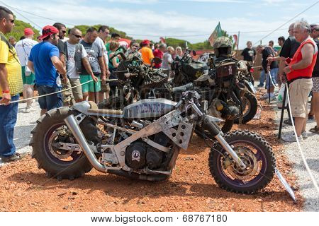 FARO - JULY 19: motorcycle exhibition at the XXXIII - International Motorcycle Meeting in Faro, Portugal, July 19, 2014 
