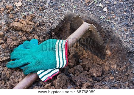 Hoeing And Tilling The Land
