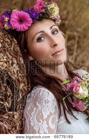 dreaming vitage autumn fall scene lying down relaxing carefree
