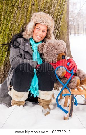 funny snowwhite female smiling outdoors