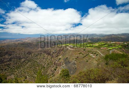 Gran Canaria, Aerial View From Pico De Bandama