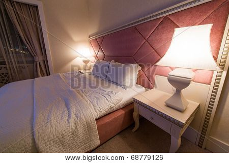 GABALA - MAY 18: Room in Riverside Hotel on May 18, 2014 in Gabala, Azerbaijan. Riverside hotel is first 5 star hotel in Gabala, Azerbaijan