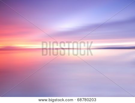 Long Exposure of Soft and colorful sunset