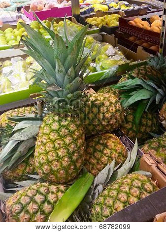 Pineapples and other fruits