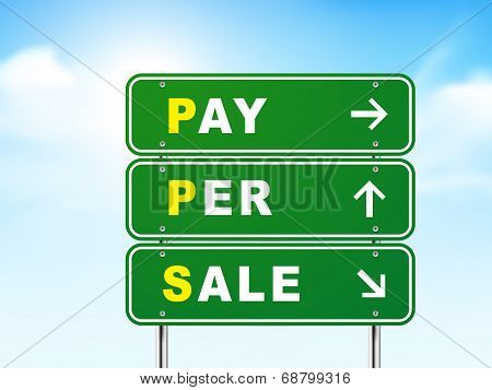 3D Pay Per Sale Road Sign