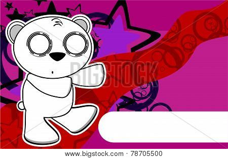 zombie polar bear cartoon xmas background