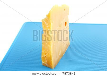 Stück Käse gelbe gauda