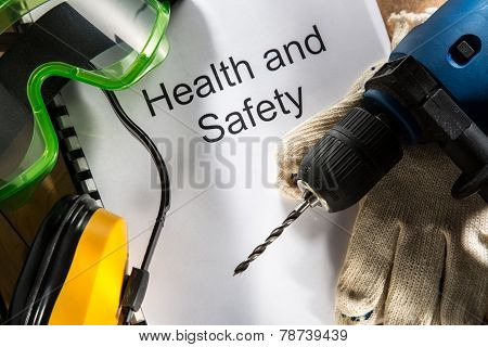 Register With Goggles, Drill And Earphones