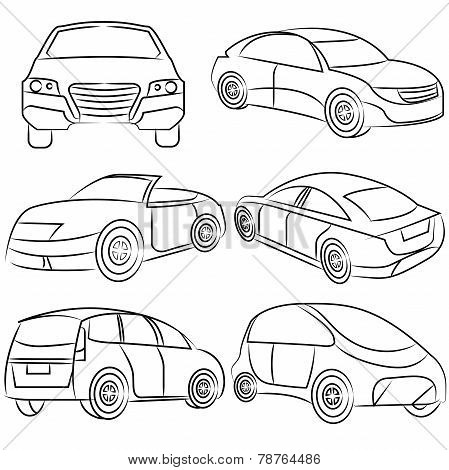 hand draw cars