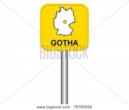 Sign of german city Gotha