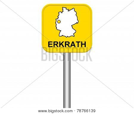 Sign of german city Erkrath