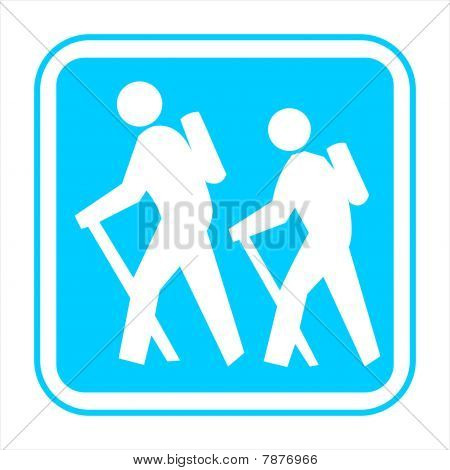 Blauw bord geïsoleerd op een witte achtergrond