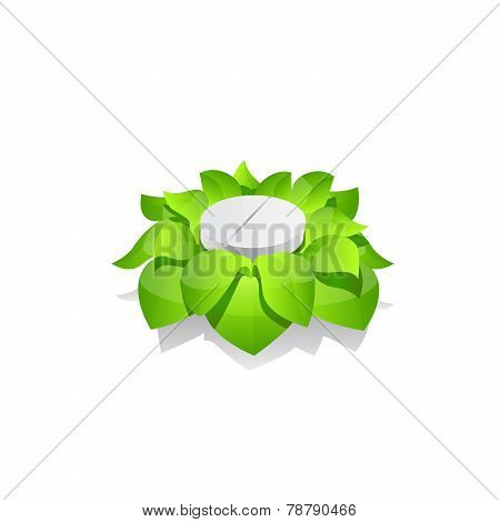 Tablet With Leaves