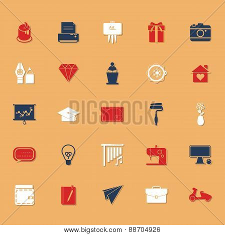 Art And Creation Classic Color Icons With Shadow