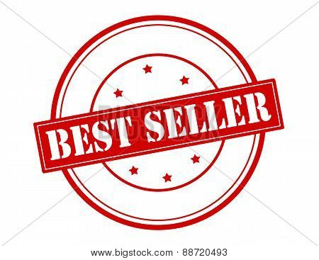 Rubber stamp with text best seller inside vector illustration