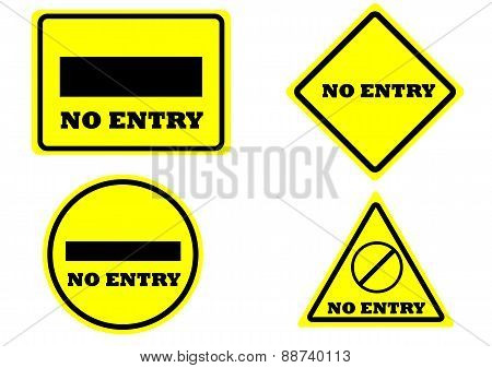 Sign No Entry Isolated
