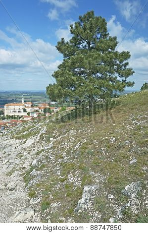 View of the town of Mikulov in the Czech Republic