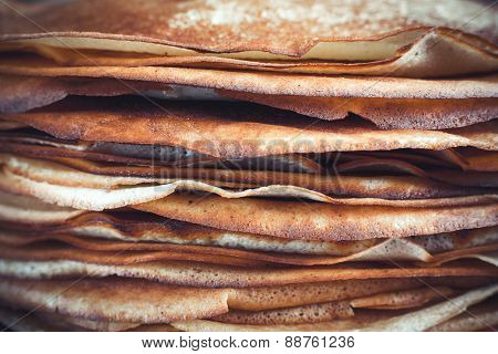 Stack of delicious pancakes