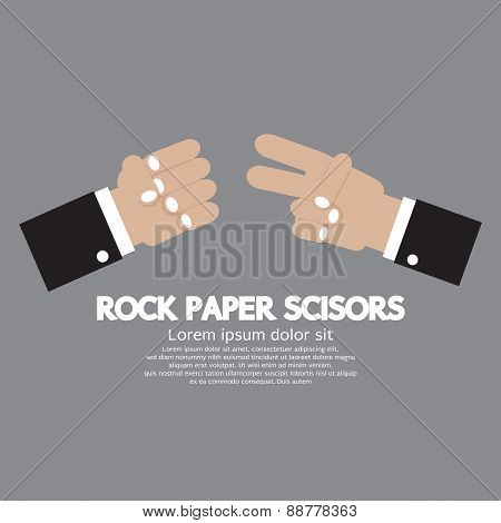 Rock Paper Scissors Hand Game.