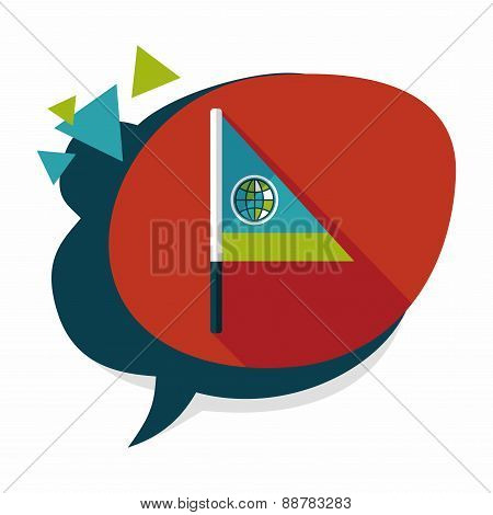 Flag Flat Icon With Long Shadow