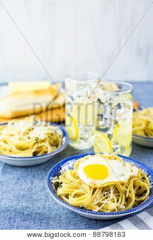 Pasta With Crispy Eggs